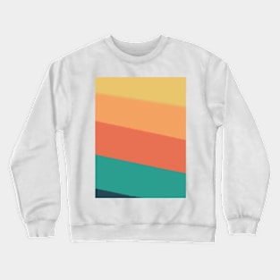 Summer stripes watercolor pattern art Crewneck Sweatshirt